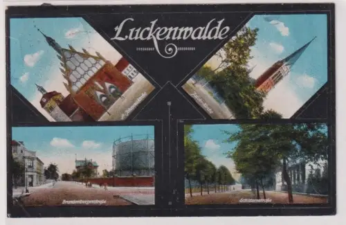 56368 Mehrbild Ak Luckenwalde Brandenburgerstraße usw. 1922