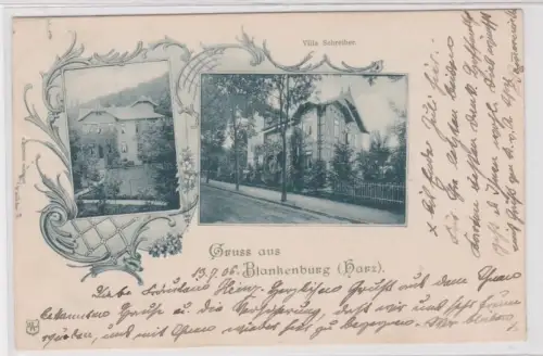48718 Mehrbild Ak Gruß aus Blankenburg (Harz) Villa Schreiber usw. 1906