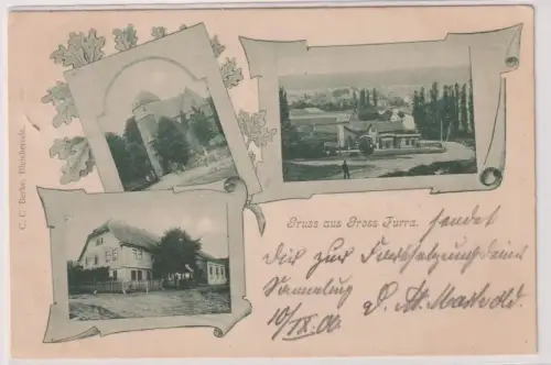 63712 Mehrbild Ak Gruß aus Gross Furra Gasthof usw. 1900