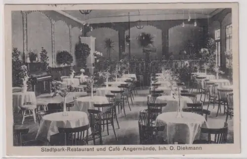 900658 Ak Angermümde Stadtpark Restaurant und Café 1927