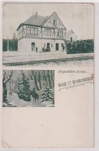 42072  Mehrbild Ak Gruß aus der Brockenbahn Signalfichte Hohne um 1900
