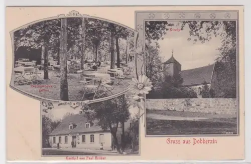 22045 Mehrbild Ak Gruß aus Dobberzin Gasthof, Kirche usw. 1916
