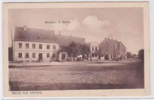99010 Ak Gruß aus Tantow Gasthof von J.Beese 1926
