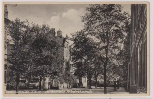 908004 Ak Luckenwalde Markt Parkstrasse Friedrichschule um 1920