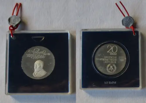 DDR Gedenk Münze 20 Mark Freiherr vom Stein 1981 PP verplombt (118576)