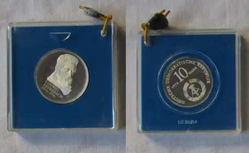 DDR Gedenk Münze 10 Mark Ludwig Feuerbach 1979 PP verplombt (118224)