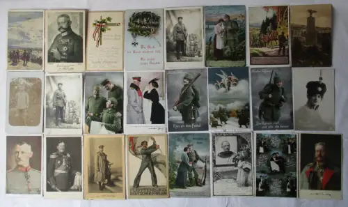 101 Ansichtskarten Militär Motive Soldatenaufnahmen Patriotika (112017)