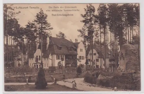 44792 Ak Luftkurort Templin. Die Perle der Uckermark. Post-Erholungsheim 1916