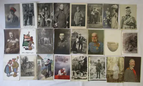 100 Ansichtskarten Militär Motive Soldatenaufnahmen Patriotika (144163)