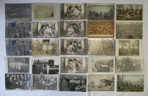 100 Ansichtskarten Militär Motive Soldatenaufnahmen Patriotika (144457)