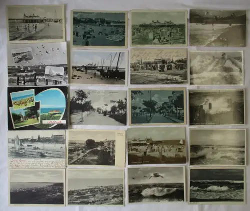 130958/57 Ak Ostseebad Ahlbeck Ortsansichten etwa 1900 bis 1950