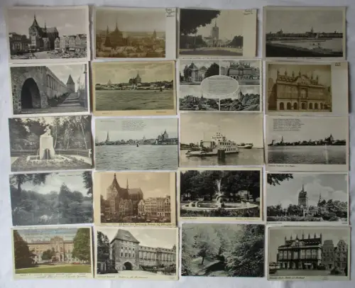 104380/57 Ak Seestadt Rostock Ortsansichten etwa 1900 bis 1950