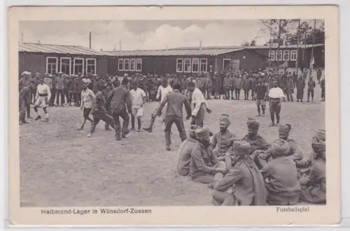 48290 Ak Halbmond-Lager in Wünsdorf-Zossen - Fussballspiel 1915