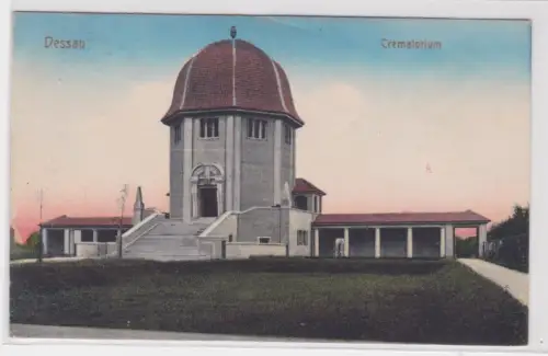 75135 Ak Dessau Crematorium 1916