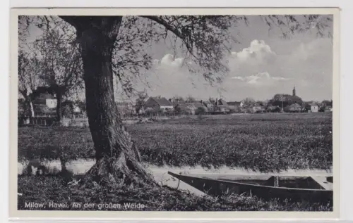 62059 Ak Milow Havel - An der großen Weide 1938