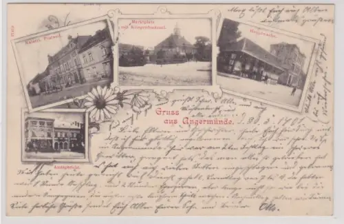 64394 Mehrbild Ak Gruss aus Angermünde 1901