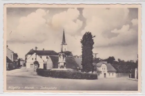 19589 Ak Müglitz March (Mohelnice) Jahnplatz 1943