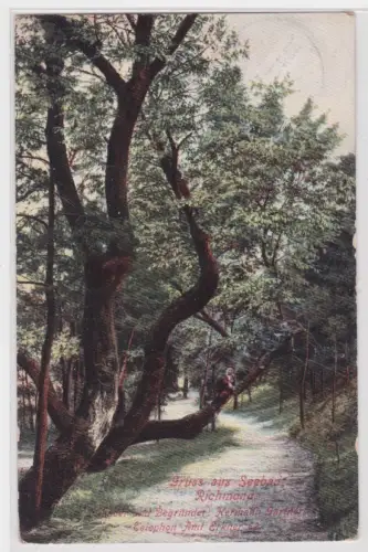 21159 Ak Gruss aus Seebad Richmond bei Erkner 1910