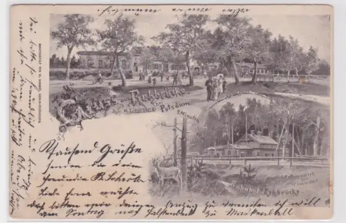 65768 Ak Gruss aus Rehbrücke bei Potsdam 1906