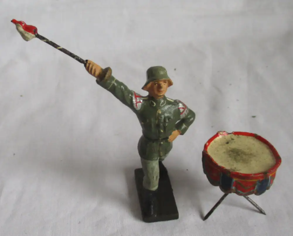 23 Lineol Elastolin Figuren 7,5cm Musikanten Soldaten Musikkapelle 2.WK (163109) 7