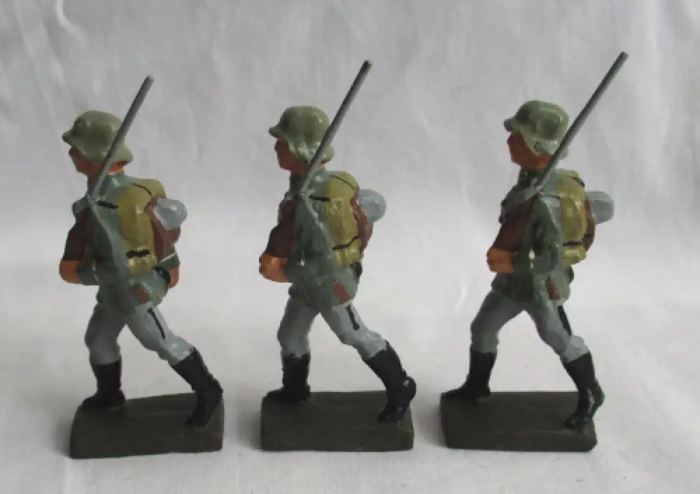 31 Lineol Elastolin Figuren 7,5cm Infanterie Schilderhaus Hundeführer (114774) 5