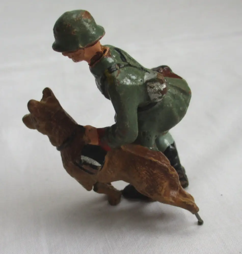 31 Lineol Elastolin Figuren 7,5cm Infanterie Schilderhaus Hundeführer (114774) 9