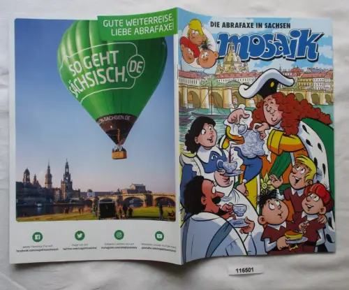 Mosaik -Sonderheft Die Abrafaxe in Sachsen und MOSAIK -Sachsenkarte A3 Top 2020