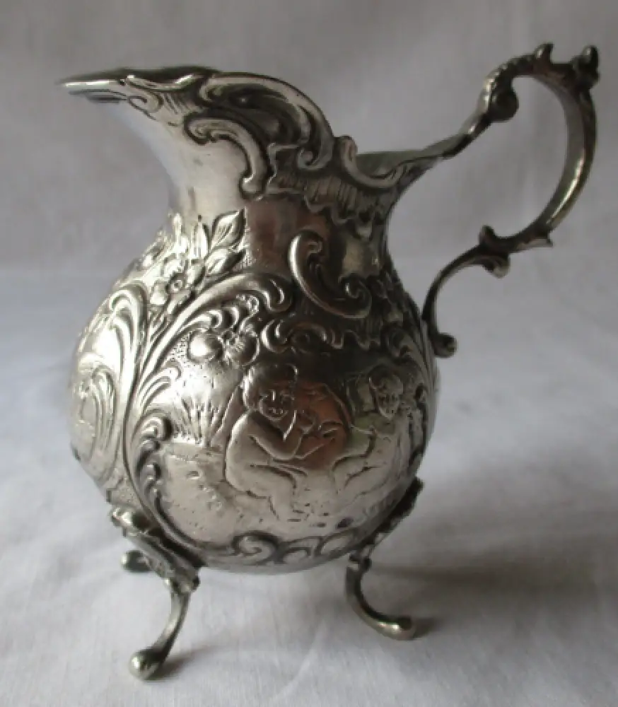 800er Silber Kaffee- und Teeservice Rokoko-Stil ca. 540g um 1900 (125420) 1
