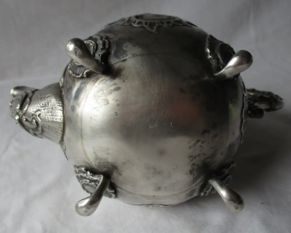 800er Silber Kaffee- und Teeservice Rokoko-Stil ca. 540g um 1900 (125420) 11
