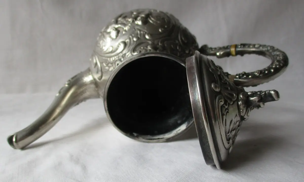 800er Silber Kaffee- und Teeservice Rokoko-Stil ca. 540g um 1900 (125420) 12