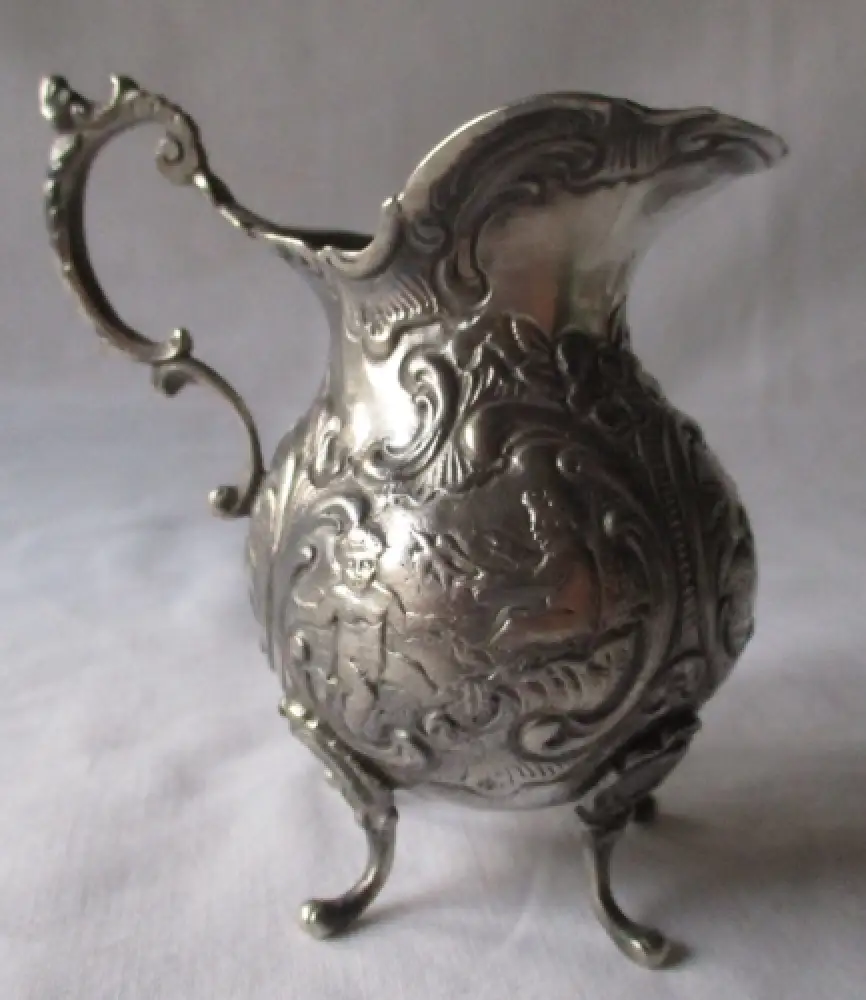 800er Silber Kaffee- und Teeservice Rokoko-Stil ca. 540g um 1900 (125420) 2