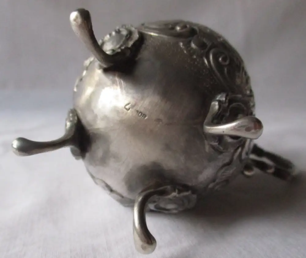 800er Silber Kaffee- und Teeservice Rokoko-Stil ca. 540g um 1900 (125420) 3