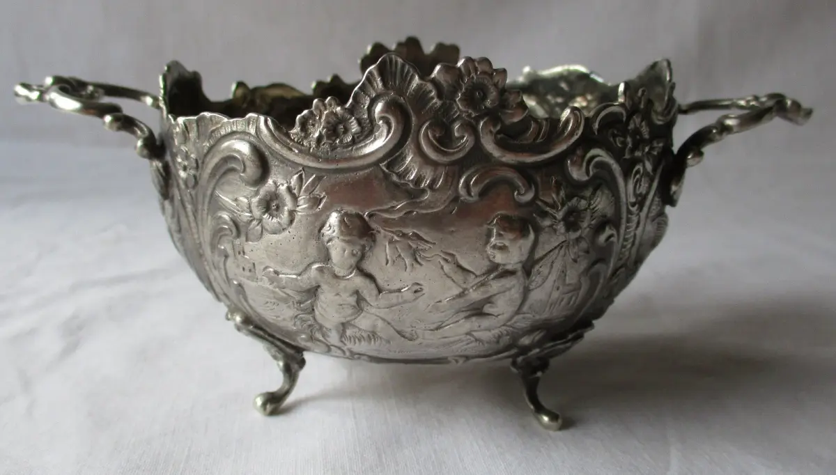 800er Silber Kaffee- und Teeservice Rokoko-Stil ca. 540g um 1900 (125420) 5