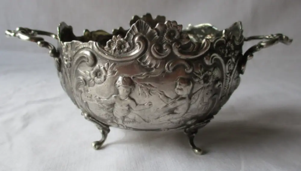 800er Silber Kaffee- und Teeservice Rokoko-Stil ca. 540g um 1900 (125420) 5