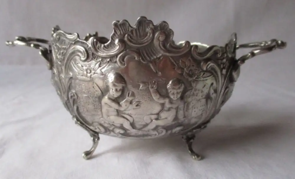 800er Silber Kaffee- und Teeservice Rokoko-Stil ca. 540g um 1900 (125420) 6