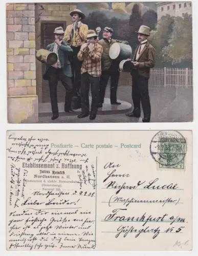 56310 Ak Nordhausen Etablissement z. Hoffnung, Endstation Geiersberg 1908