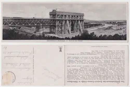 00269 Klapp Ak Schiffshebewerk Niederfinow mit Blick auf das Odertal um 1934