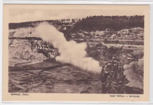 09282 Ak Kalkberge (Mark) NeuerTiefbau - Sprengung um 1940