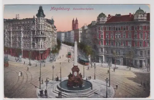 904398 Ak Magdeburg. Hasselbachplatz. 1923