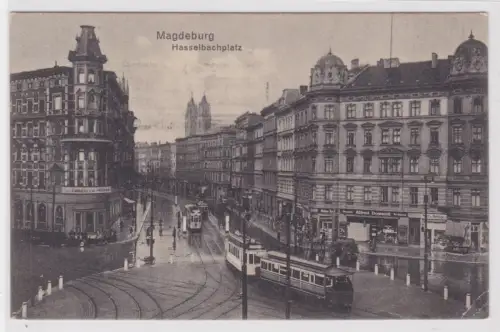 906211 Ak Magdeburg. Hasselbachplatz. 1927