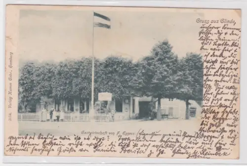75897 Ak Gruss aus Glinde Gastwirtschaft von F. Eggers 1902