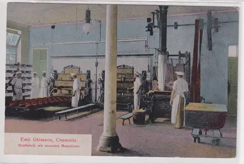 19290 Ak Chemnitz Brotfabrik Emil Uhlmann mit neuesten Maschinen um 1910