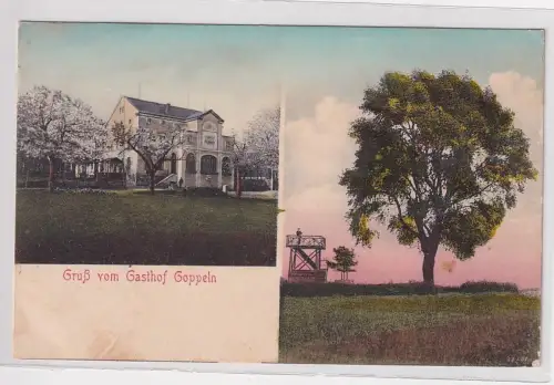 17090 Mehrbild Ak Gruß vom Gasthof Goppeln 1916