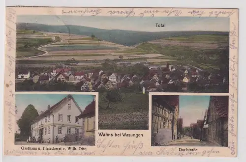 38340 Mehrbild Ak Wahns bei Wasungen Gasthaus und Fleischerei usw. 1926