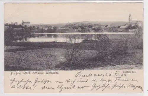 86260 Ak Buckow, Märk. Schweiz, Westseite. Buckow-See. 1904