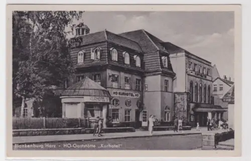 97594  Ak Blankenburg/Harz - HO-Gaststätte "Kurhotel". 1956