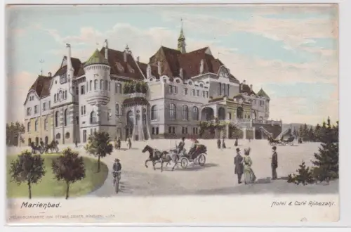 900132 Ak Marienbad Hotel & Café Rübezahl um 1900