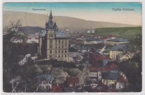 66791 Ak Teplitz-Schönau Teplice-Šanov Gymnasium 1924