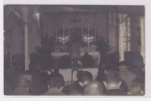 99728 Foto Ak Stendal Mitternachtsmesse im Kriegsgefangenenlager 1916