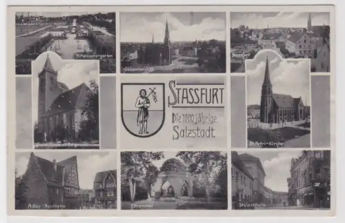 84387 Mehrbild Ak Stassfurt Die 1000jährige Salzstadt um 1930